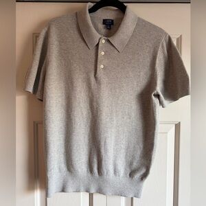 J. Crew Basketweave cotton sweater-polo